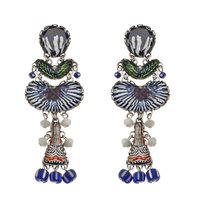 Earrings Ayala Bar Woman Blue Domes in Metal Alloy Cristallo R2415